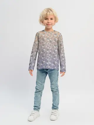 Детский лонгслив / Плющ и градиент