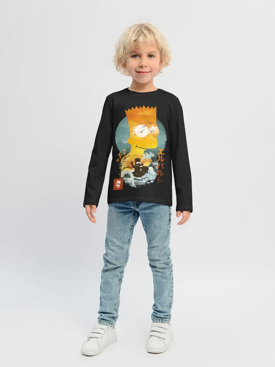 Детский лонгслив / Барт в Азии