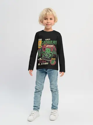 Детский лонгслив / Кот Ктулху