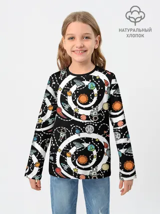 Детский лонгслив / Космический астронавт