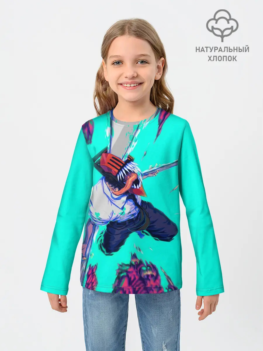 Детский лонгслив / ЧЕЛОВЕК БЕНЗОПИЛА ДЕНДЖИ