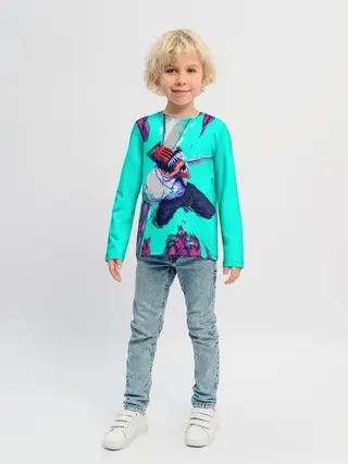 Детский лонгслив / ЧЕЛОВЕК БЕНЗОПИЛА ДЕНДЖИ