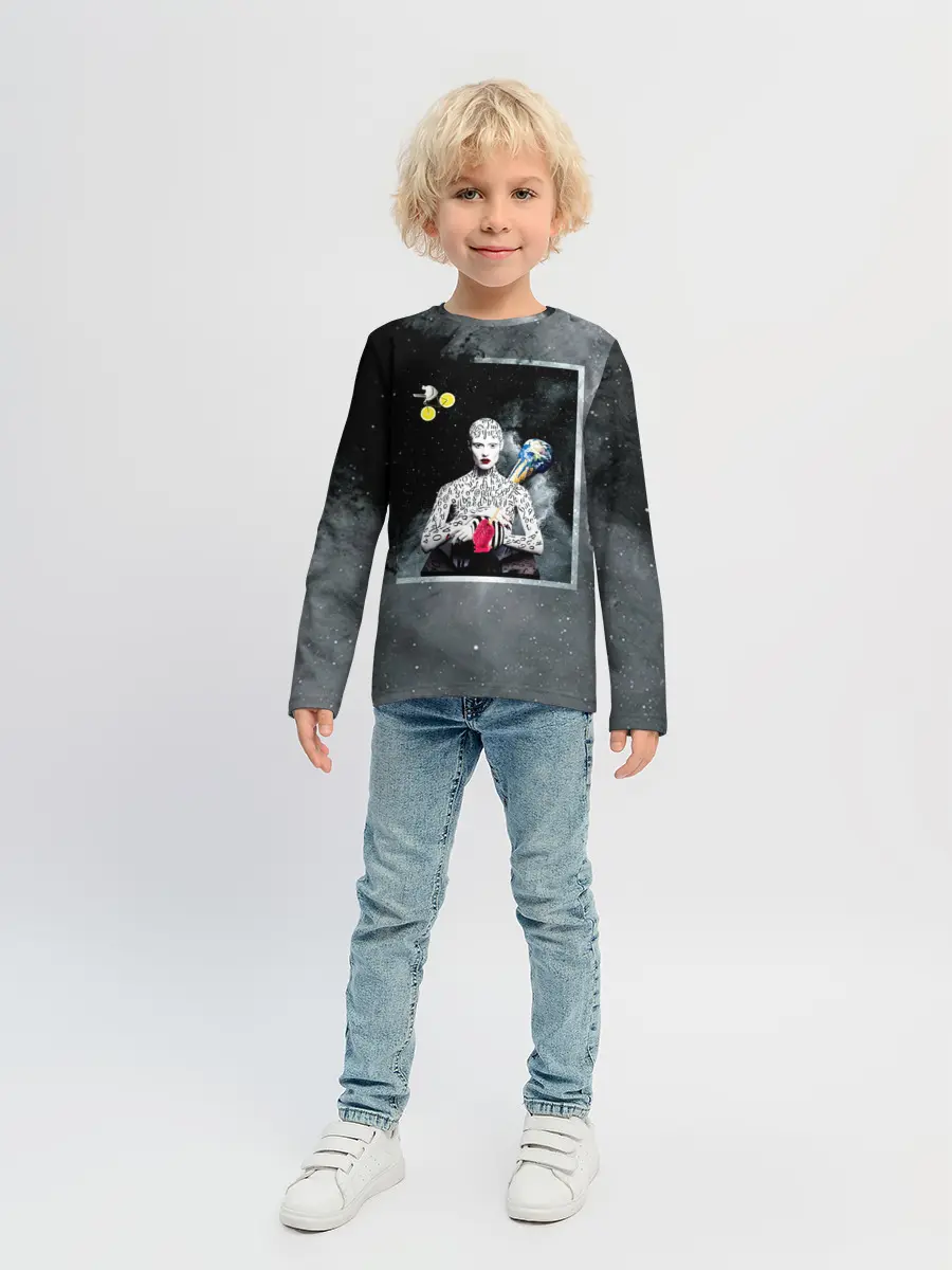 Детский лонгслив / Космос / Абстракция