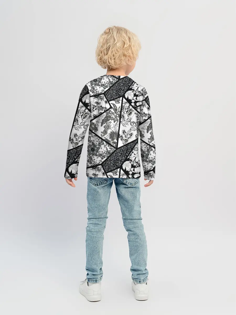Детский лонгслив / Цветочный Кинцуги / Kintsugi