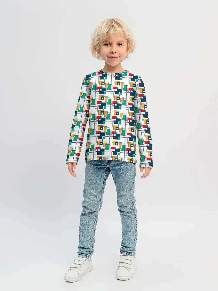 Детский лонгслив / Геометрия