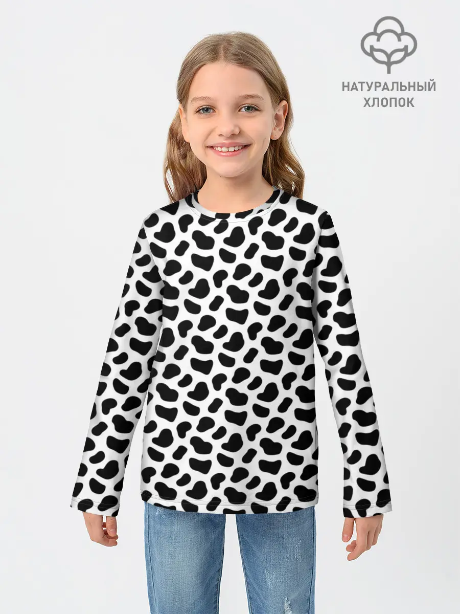 Детский лонгслив / Текстура далматина