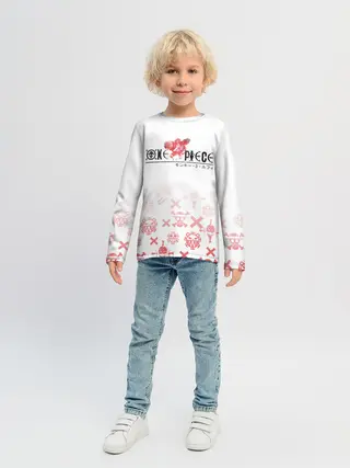 Детский лонгслив / One Piece. резиновый Луффи