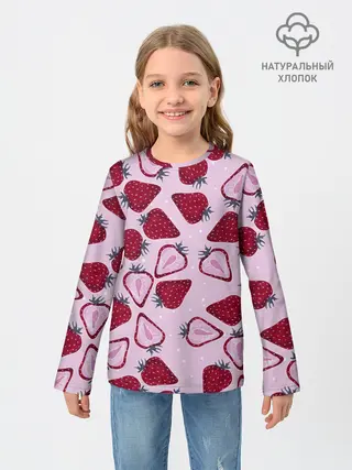 Детский лонгслив / Клубничка