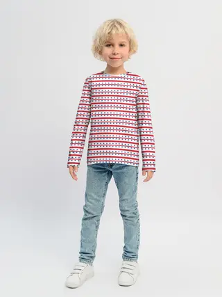 Детский лонгслив / Звезды с полосками