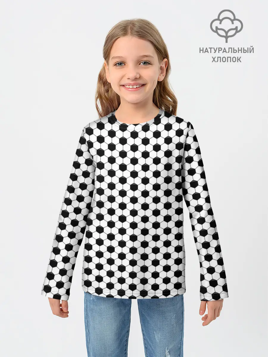 Детский лонгслив / Текстура мяча