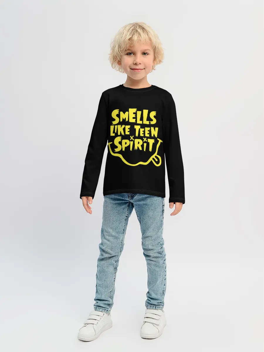 Детский лонгслив / Smells like teen spirit