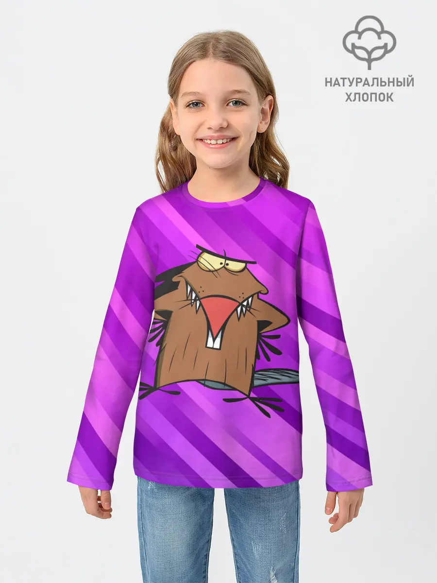 Детский лонгслив / Крутые Бобры мультфильм