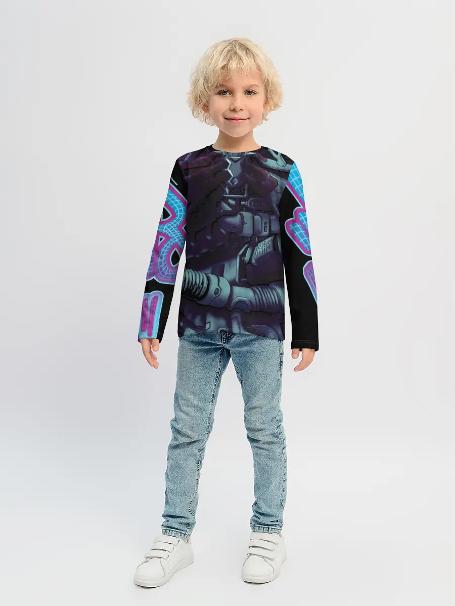 Детский лонгслив / Cuber skelet