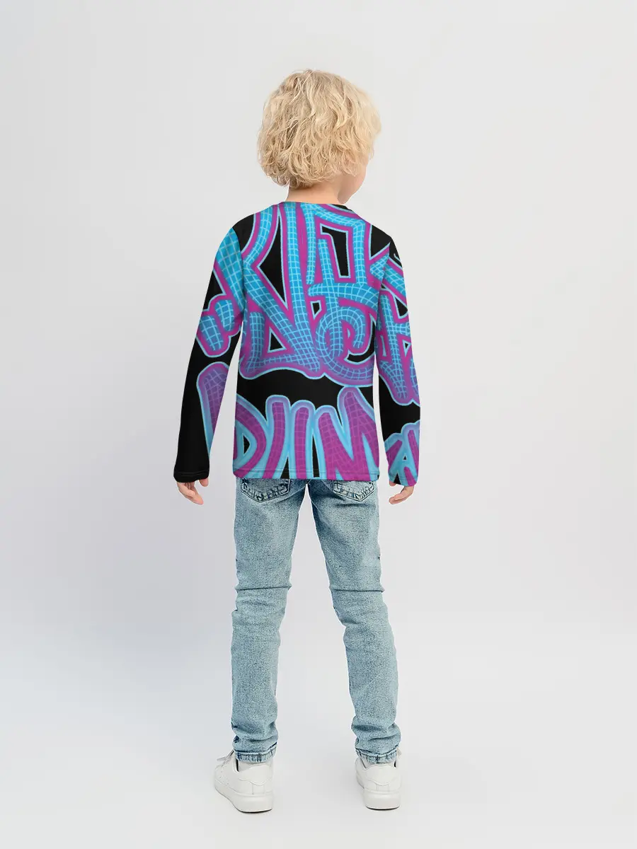 Детский лонгслив / Cuber skelet