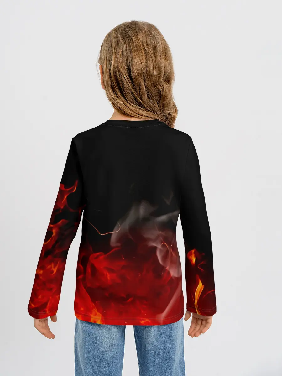 Детский лонгслив / Зоро и Луффи в огне One Piece