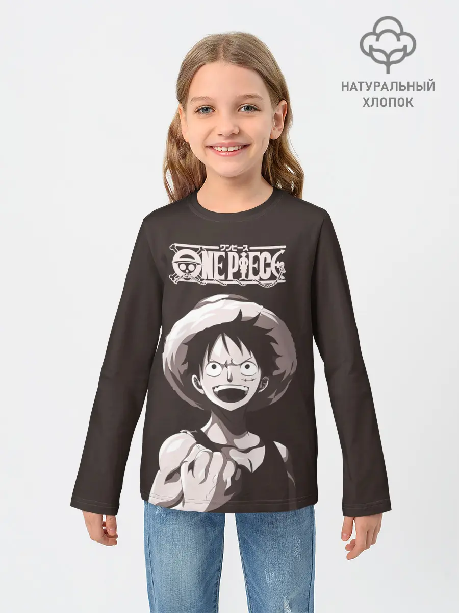Детский лонгслив / One Piece | Манки Д. Луффи