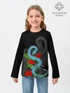 Детский лонгслив / Дракон и Розы