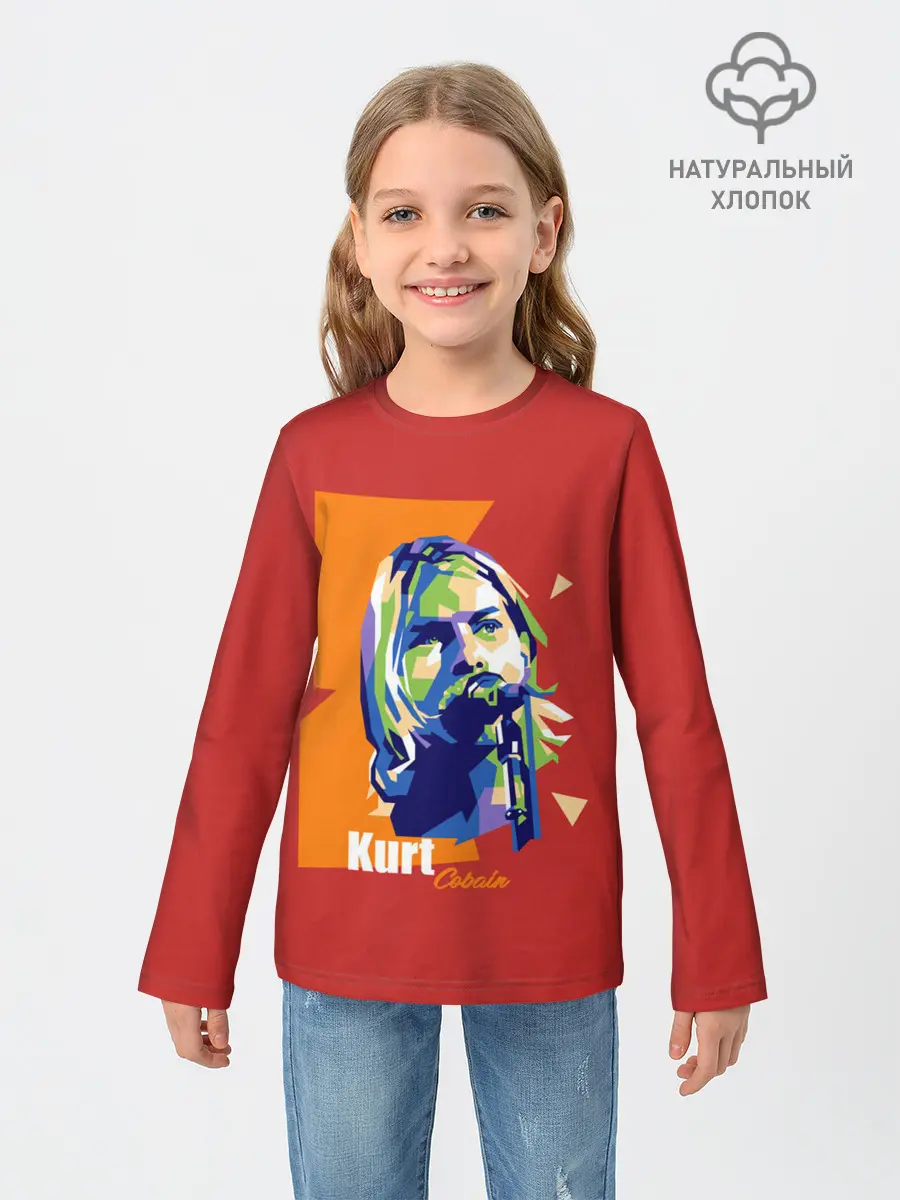 Детский лонгслив / Kurt Cobain