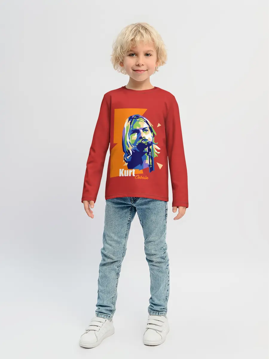 Детский лонгслив / Kurt Cobain