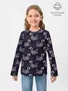 Детский лонгслив / Лебеди из бисера
