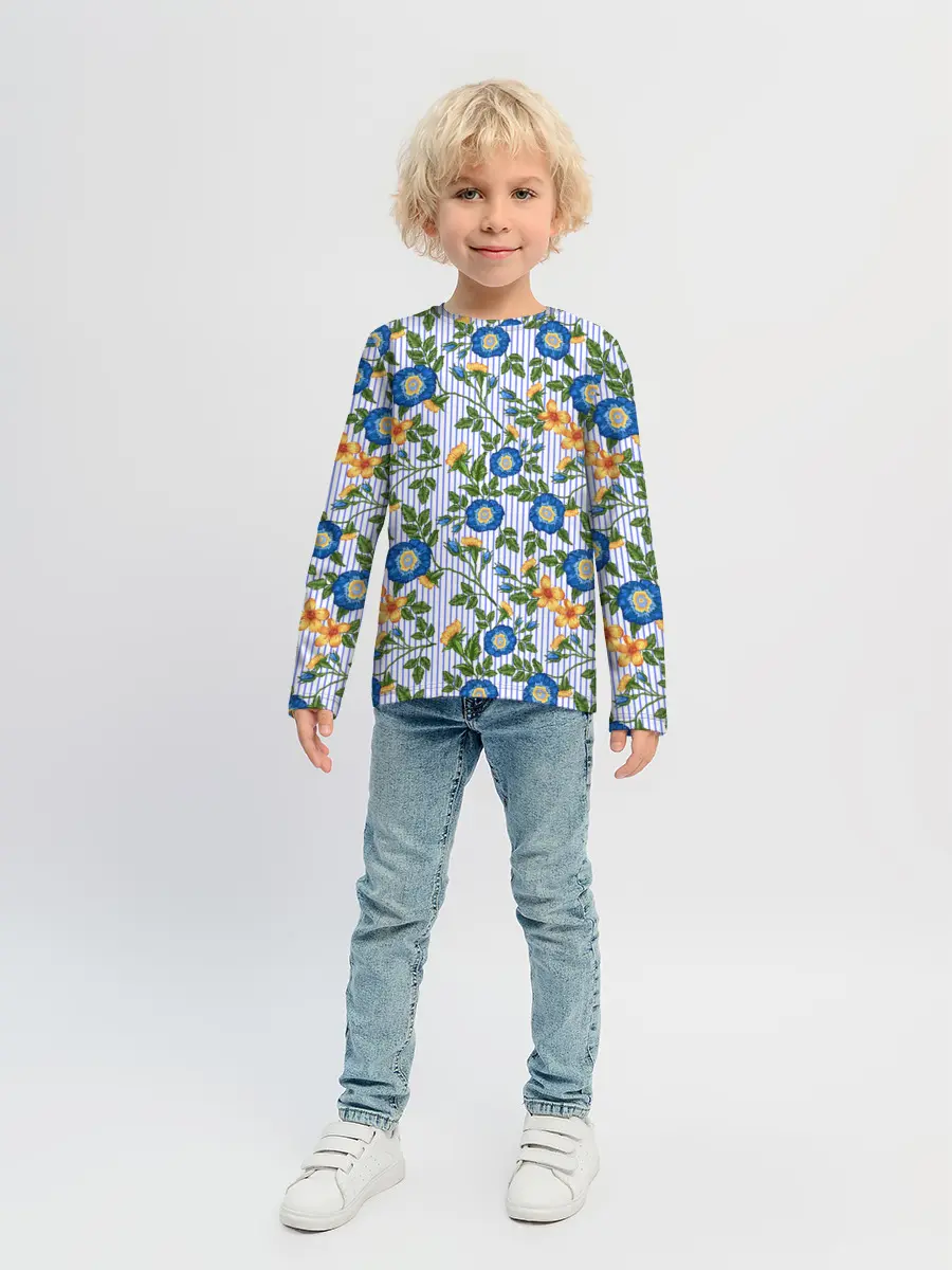 Детский лонгслив / Цветочки