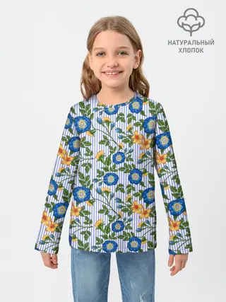 Детский лонгслив / Цветочки