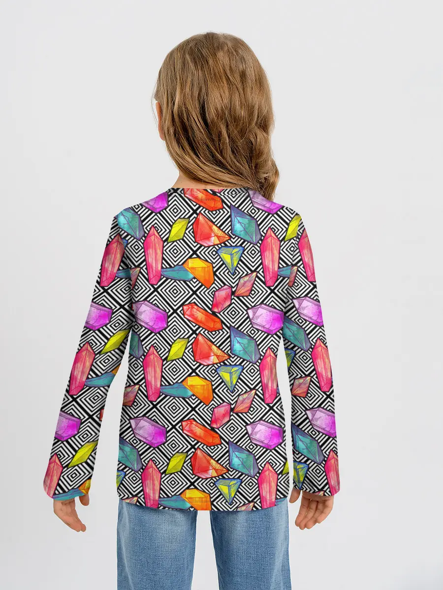 Детский лонгслив / Кристаллы