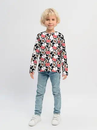 Детский лонгслив / Карты