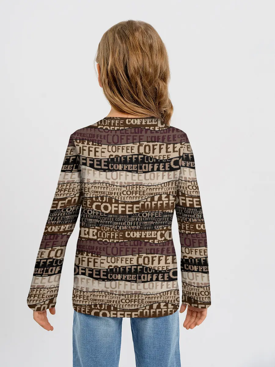 Детский лонгслив / Кофе