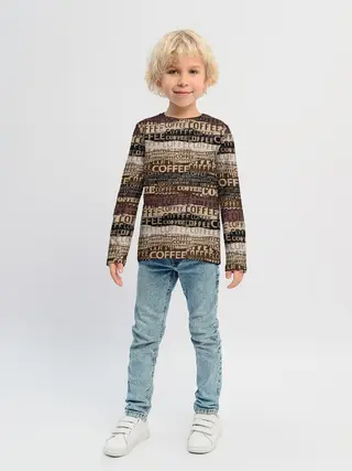 Детский лонгслив / Кофе