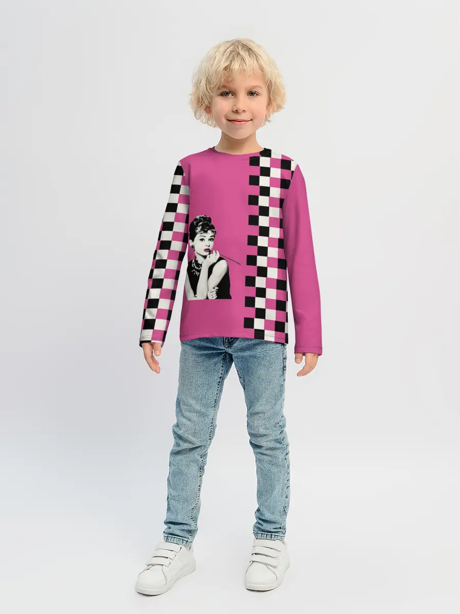 Детский лонгслив / Энди Уорхолл. Одри Хебберн
