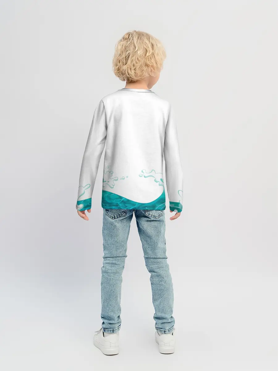 Детский лонгслив / Русалка на якоре