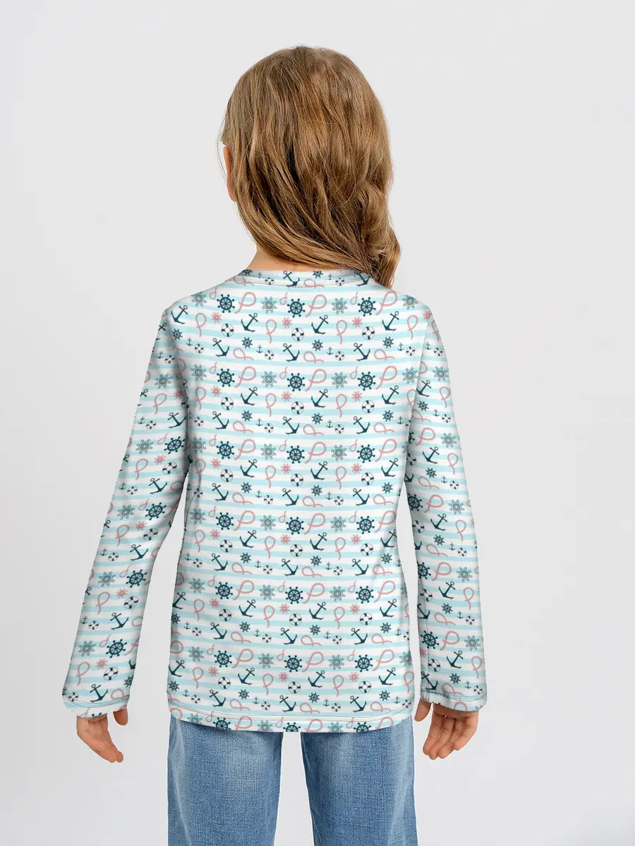 Детский лонгслив / Морской фон