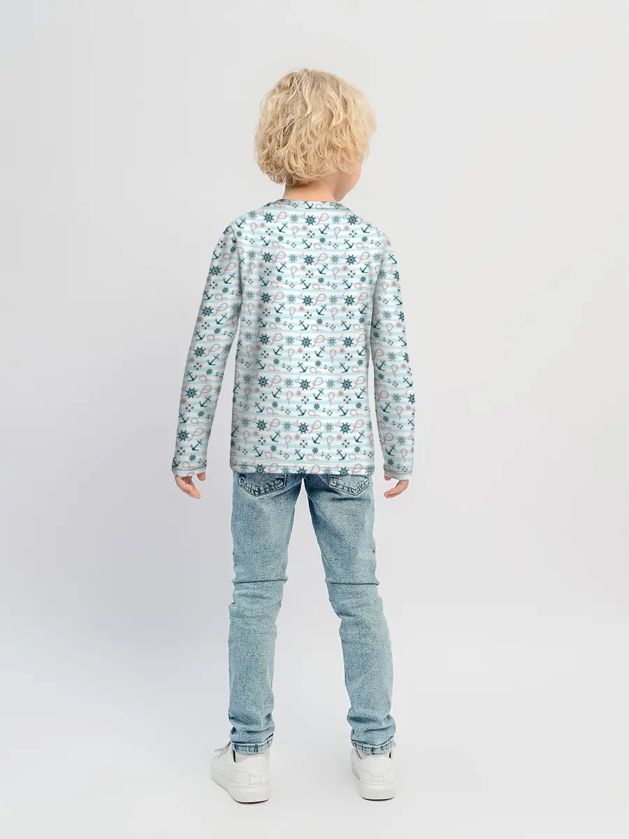 Детский лонгслив / Морской фон