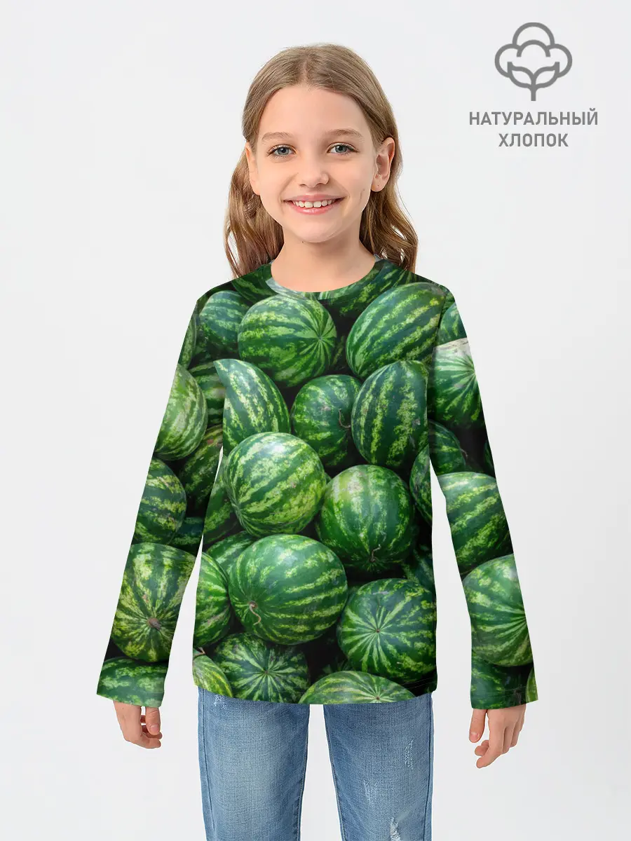 Детский лонгслив / Арбузы