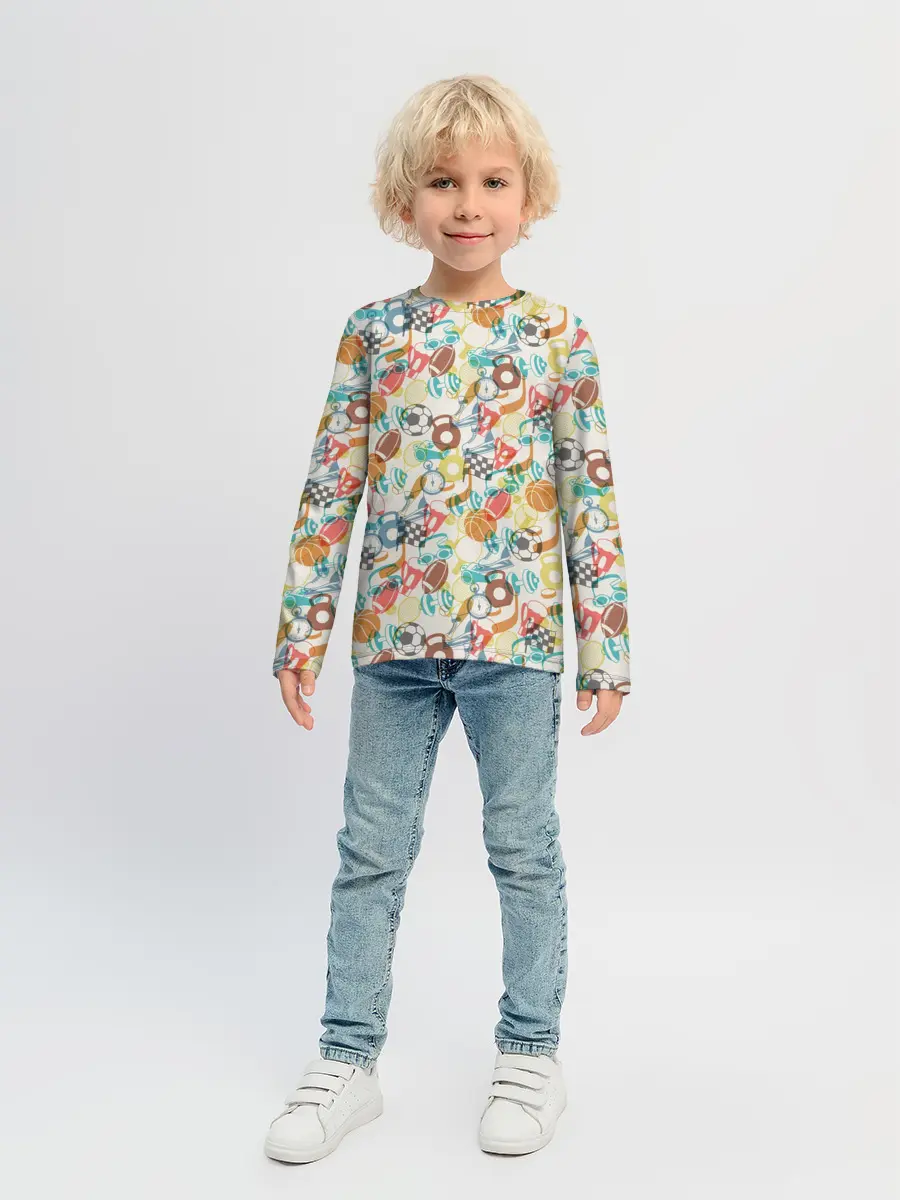 Детский лонгслив / Разный Спорт
