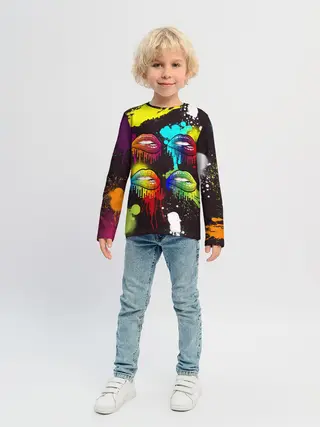 Детский лонгслив / Красочные кубы