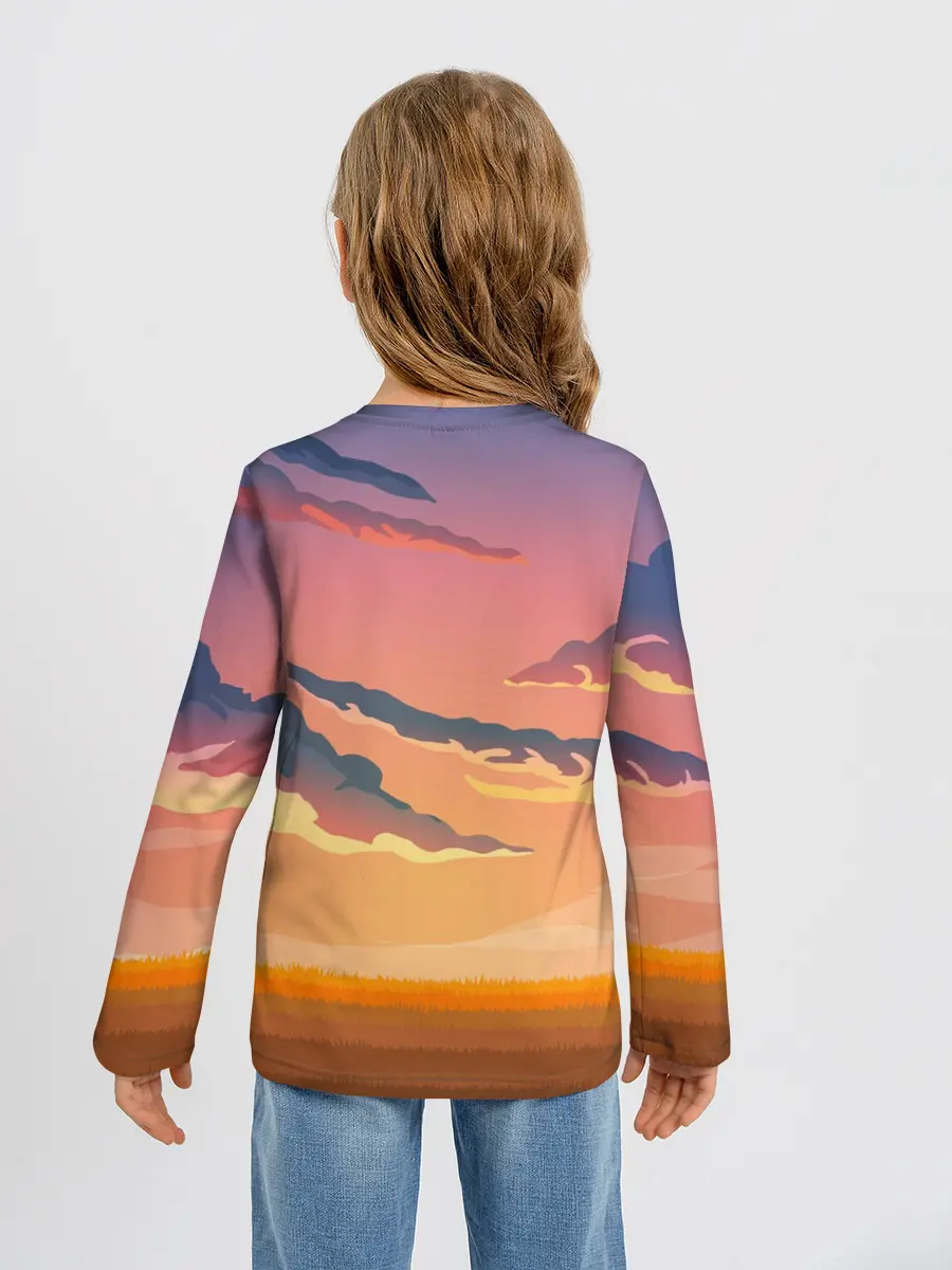 Детский лонгслив / Мем собака качок DOGE