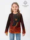Детский лонгслив / ОГНЕНЫЙ ВОЛК, 3d