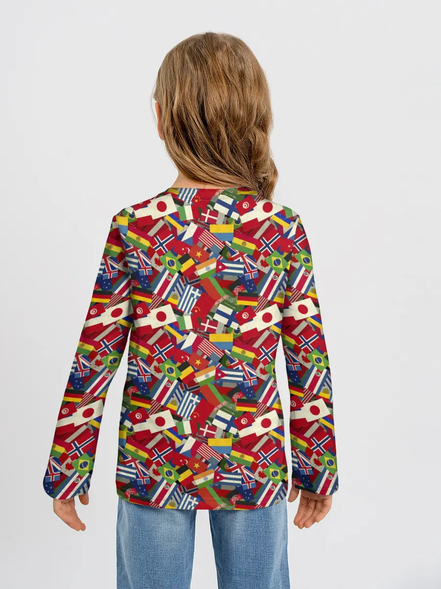 Детский лонгслив / Страны Мира