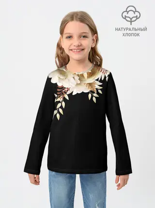 Детский лонгслив / Золотые Цветы