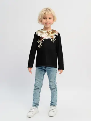 Детский лонгслив / Золотые Цветы