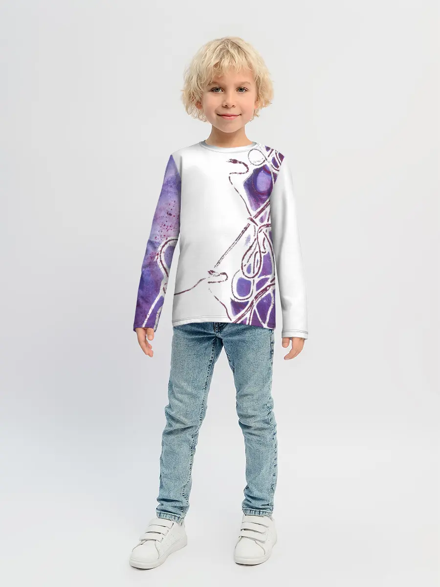 Детский лонгслив / Фиолетовые нити