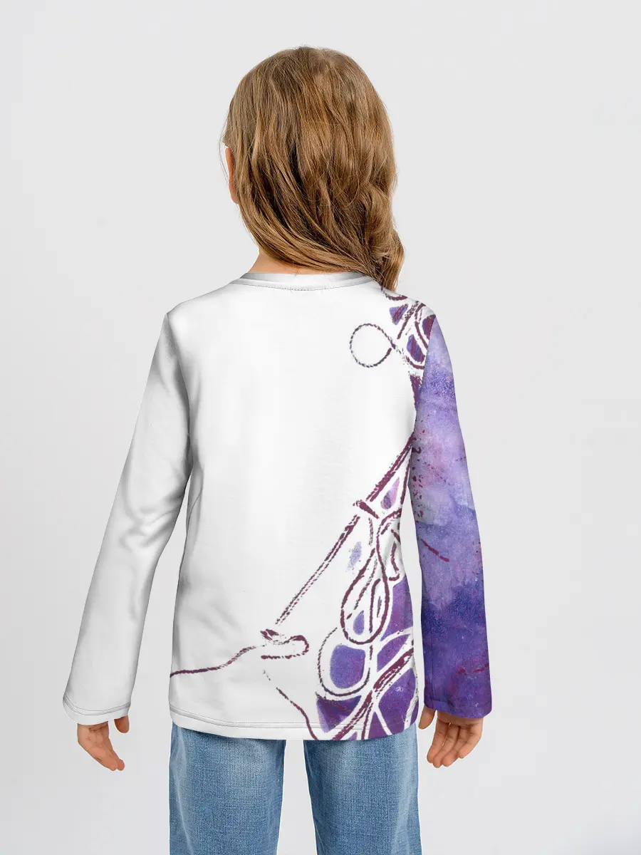 Детский лонгслив / Фиолетовые нити