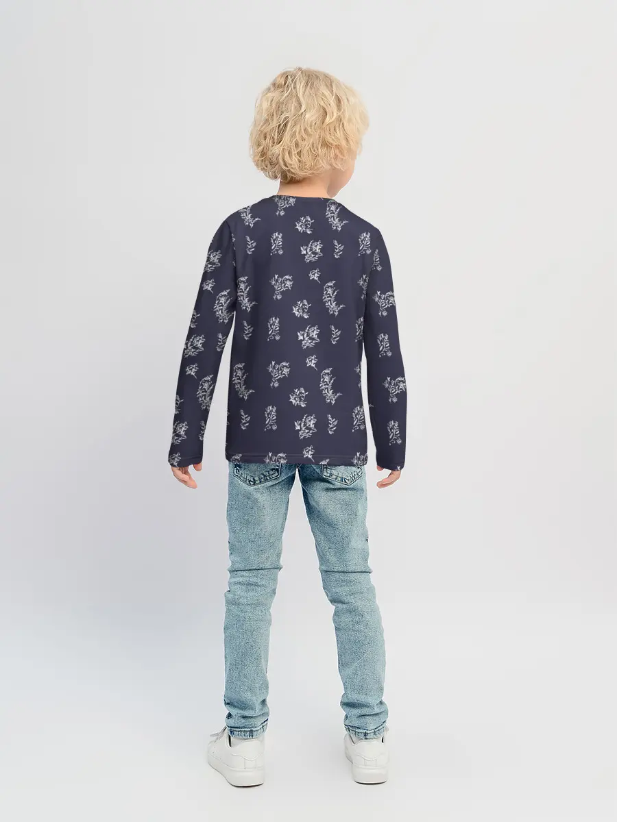 Детский лонгслив / White Plant