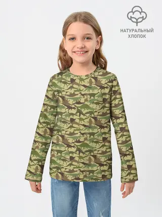 Детский лонгслив / Динозавры