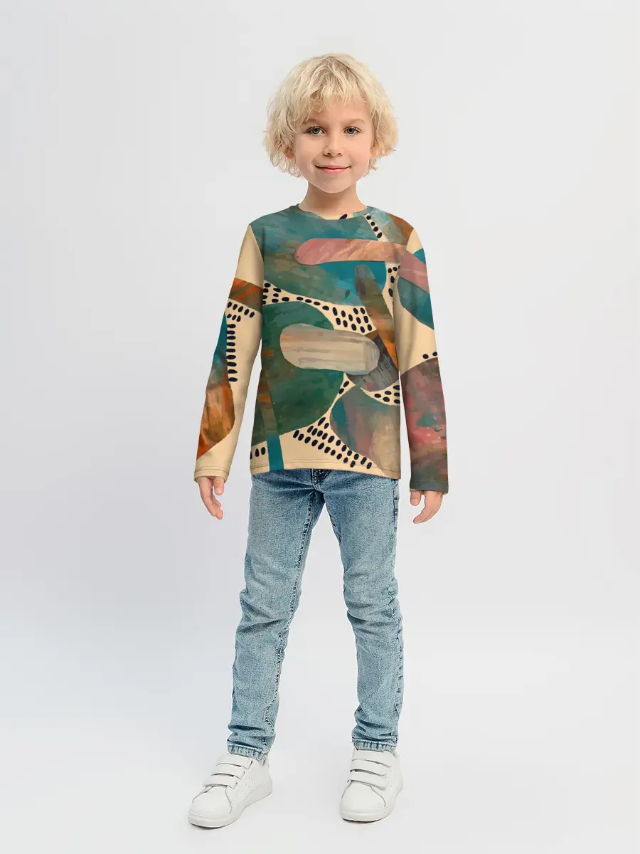 Детский лонгслив / Birches and fields