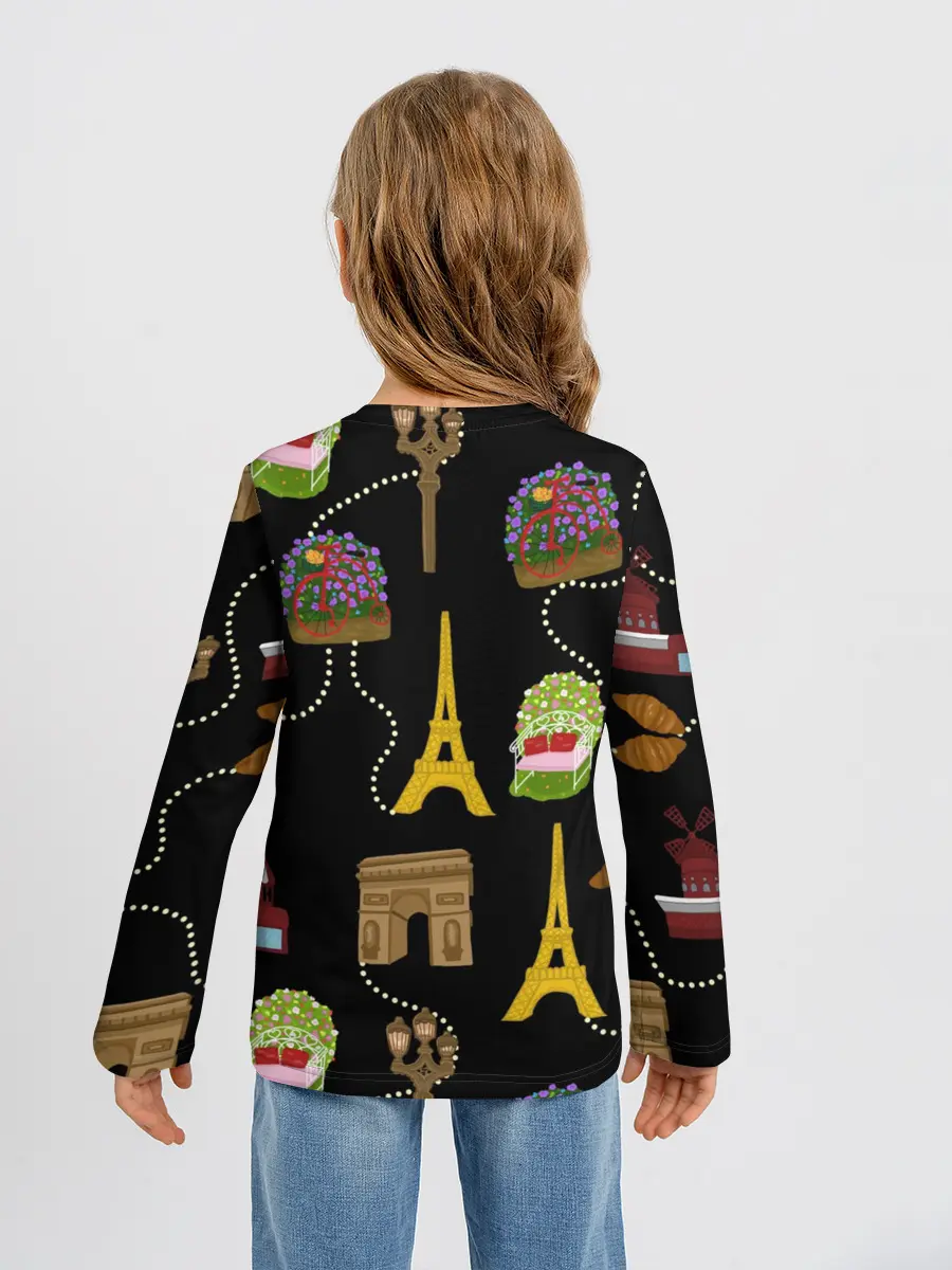 Детский лонгслив / Париж