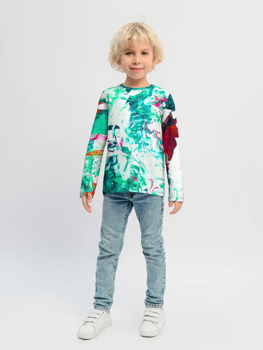 Детский лонгслив / Берюза Морской