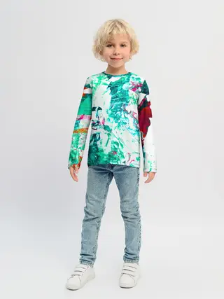 Детский лонгслив / Берюза Морской
